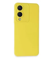 Newface Vivo Y17S Kılıf Nano içi Kadife Silikon - Sarı