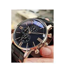 Siyah Rose Gold Premium Erkek Kol Saati