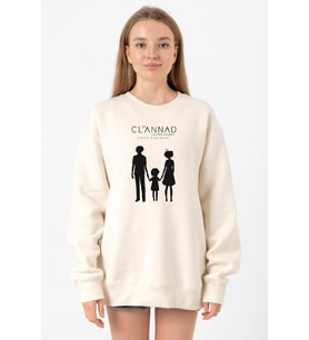 Clannad Anime After Story Ekru Kadın 2ip Sweatshirt