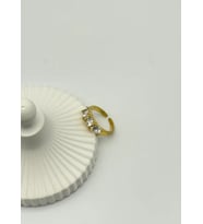 Çelik Gold 3 Taş Ayarlanabilir Yüzük - 25yzk98