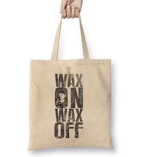 Wax On Wax Off Karate Kid Miyagi Bez Çanta Uzun Saplı