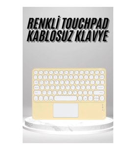 Mey İthalat® Touchpad Uyumlu Bluetooth Klavye Slim Kablosuz Wifi Q Klavye