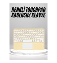 Mey İthalat® Touchpad Uyumlu Bluetooth Klavye Slim Kablosuz Wifi Q Klavye