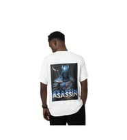 Müzik notası baskılı unisex oversize t-shirt (Beyaz)