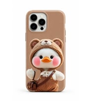 İPhone 16 Pro Novera Cozy Friends Collection Çift Katmanlı Essential Tough Telefon Kılıfı