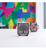 Hayat Ağacı Motifli Çağdaş Dekoratif Obje, Ev ve Ofis Dekoru İçin Modern Bir Seçim 10x10 cm