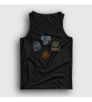 Presmono Unisex Siyah Symbols Anime Avatar The Last Airbender Atlet 262653tt