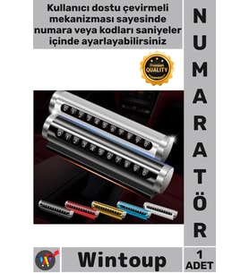 #Numaratör Araç İç Park Telefon Numarası Yazıcı Şık Çevirmeli Ayarlı Torpido Üstü Silindir Numaratör