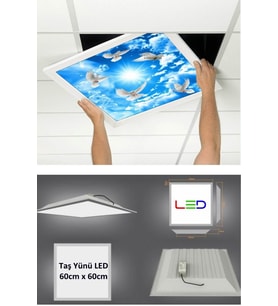 Asma Tavan Led-60cmx60cm-sıva Altı-54w-6500k-led Panel-led Armatür- 60x60 Taş Yünü Asma Tavan Ledi