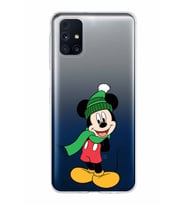 Samsung Galaxy M31s Kapak Mickey Mouse Tasarımlı Şeffaf Silikon Kılıf