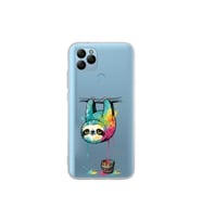 General Mobile GM 21 ile Uyumlu Splash Tembel Hayvan Tasarımlı Şeffaf Silikon Kılıf