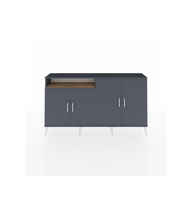 Arges Konsol 4 Raflı 4 Kapaklı 176x30x99 Antrasit-Antrasit/Çam