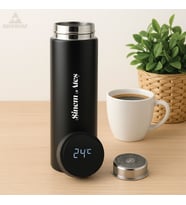 Kişiye Özel  Kendin Tasarla Siyah 500 ML Dereceli Termos