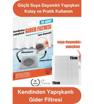 #GiderFiltresi Gider Filtresi Banyo Gider Süzgeci 10'lu Paket Kendinden Yapışkanlı Saç Kıl Tutucu La
