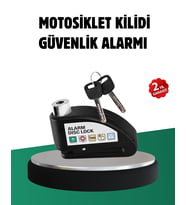 Titreşim Sensörlü Alarm Disk Kilidi Motosiklet Scooter Bisiklet