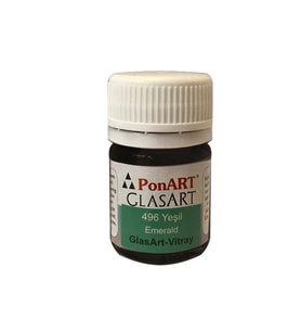 Ponart Glasart Cam Boyası Yeşil 496 20 ml