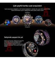 Apple iPhone 13 Pro Max Uyumlu Özel Tasarımlı Premi̇um Akıllı Saat AMOLED Ekranlı Su Geçirmez Uzun Pil Ömürlü LED Fenerli