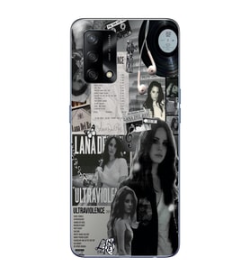Oppo A74 Uyumlu Lana Del Rey Desenli Şeffaf Telefon Kılıfı