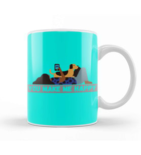 You Make Me Happy Dog Lover Gifts Kupa Bardak Porselen