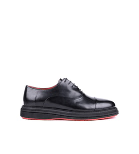 Shoetyle - Siyah Hakiki Açma Deri Bağcıklı Erkek Klasik Ayakkabı 250-2035