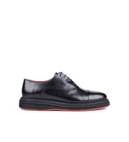 Shoetyle - Siyah Hakiki Açma Deri Bağcıklı Erkek Klasik Ayakkabı 250-2035