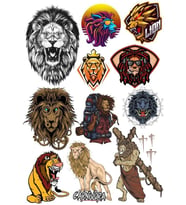 Aslan Sticker Set -5 12 Parça Telefon, Tablet, Defter, Laptop Sticker