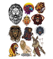 Aslan Sticker Set -5 12 Parça Telefon, Tablet, Defter, Laptop Sticker