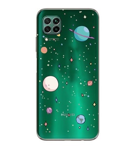 Huawei P40 Lite Uyumlu Baskılı Yumuşak Silikon Şeffaf Telefon Kılıfı