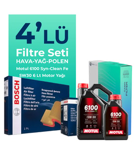 BOSCH Citroen Jumper 2.2 Dizel Filtre Bakım Seti Motul Motor Yağlı (2014-2016) 4 Lü