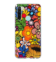 PrintiFy Xiaomi Redmi Note 8 ile Uyumlu 1mm Slim Fit Retro Colors 2 Baskılı Şeffaf  Kılıf