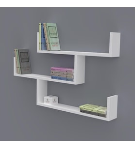 Kenzlife kitaplık gülin 055*080*20 byz duvar rafı