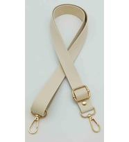Angel Çanta Aksesuar Suni Deri Ayarlı Çanta Sapı 120X2.4 Cm Krem Light Gold Metal