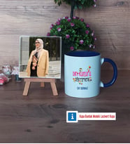 Din Kültürü Öğretmeni Fotoğraflı Dekoratif Taş, Kupa Bardak Beyaz Hediye (Model 3)