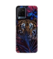 Vivo V21 Kılıf Resimli Desenli Baskılı Silikon Kılıf Flowers Tiger 1319