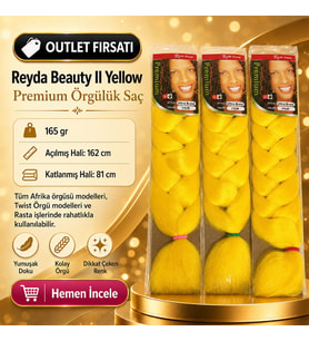 3 Paket - Afrika Örgüsü Ve Rasta İçin Sentetik Saç YELLOW2