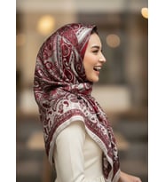 Miss İpek Life Zarif Paisley Desenli İpeksi Şal 70 x 180 (Tarçın)