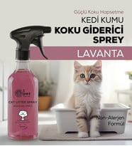 Kedi Kumu Koku Giderici, Lavanta 500 ml  Koku Hapseden Doğal Ferahlık Spreyi