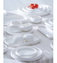 Acar Bianco Perla 27 Parça 6 Kişilik Porselen Kahvaltı Takımı 7365 (Beyaz)