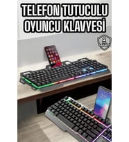 Oyuncu Klavyesi Q Klavye RGB Işıklı Mouse Hediyeli