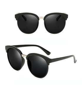 UV 400 Unisex Gözlük Mercury Reklektif Renkli Lensler Retro Gözlük Siyah