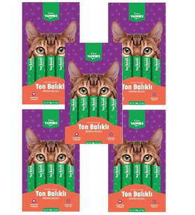 Kiwi Yammies Ton Balıklı Morina Balıklı Sıvı Kedi Ödül Maması*5 Paket