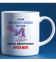 Sevgililer Anneler Babalar Öğretmenler Gününe, Sevgiliye ve Sevdiklerinize Kişiye Özel Günlere Çift Taraflı Hediyelik Kupa Bardak