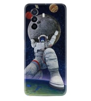 Huawei Nova Y70 Y90 Nova 9 SE  Kılıf Desemli Silikon Astronot ve Dünya 1759