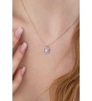 14 Ayar Altın Dorika Top Detaylı Baget Kolye (Rose)