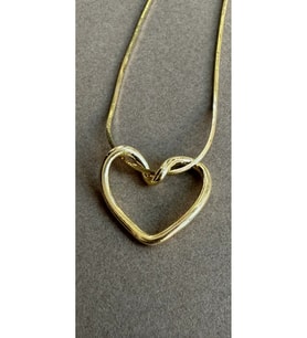 İthal Kalp Kolye 925 Ayar (Gold)