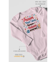 Annem hayır derse hemen halamı ararım Uzun Kollu Çıtçıtlı Bebek Body