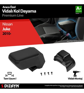 Nissan Juke Uyumlu ABS Vidalı Kol Dayama Kolçak Siyah 2010 Üzeri A+Kalite Parça