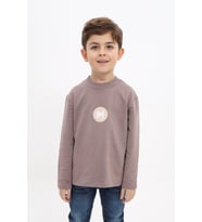 Toontoy Erkek Çocuk Baskılı Sweatshirt (Acı Kahve)