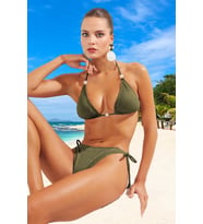 Modern Üçgen Bikini Takımı Ergonomik Kesim UV Korumalı Klora Dayanıklı Yaz Koleksiyonu