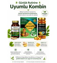 ÇareBurada Zihin Seti  Ginkgo Biloba 60 Kapsül & Zencefilli Çay 40 Poşet & Omega 3-6-9 Softjel
